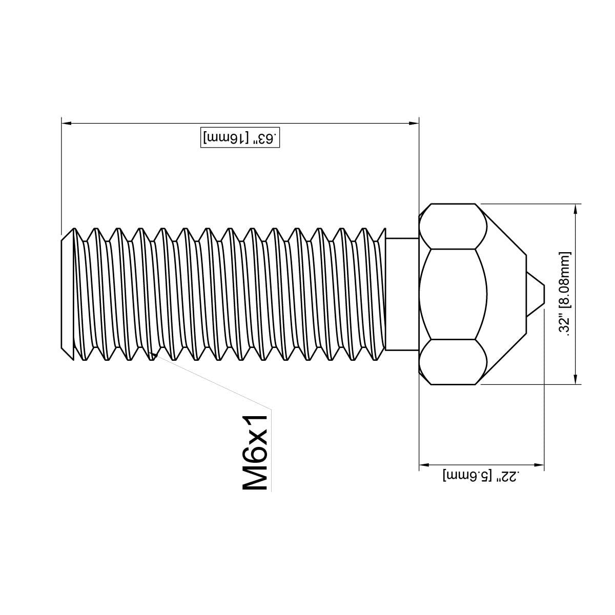 DUROZZLE Tungsten Carbide Tip Volcano Nozzle 0.4mm for Anycubic Vyper/Kobra Max/Kobra Plus, Artillery Sidewinder X2, Flsun V400 / Super Racer 3D Printer and More (Volcano, 0.4mm)