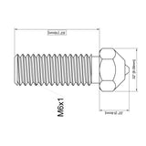 DUROZZLE Tungsten Carbide Tip Volcano Nozzle 0.4mm for Anycubic Vyper/Kobra Max/Kobra Plus, Artillery Sidewinder X2, Flsun V400 / Super Racer 3D Printer and More (Volcano, 0.4mm) DUROZZLE