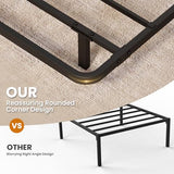 Kaelidra Full Size Floating Bed Frame with Smart LED Lights, Heavy Duty Metal Platform Floating Bed Frame, No Box Spring Needed, Easy Assembly, Noise Free Kaelidra