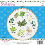 Design Works Crafts Herbs Stamped for Embroidery Kit w/Hoop