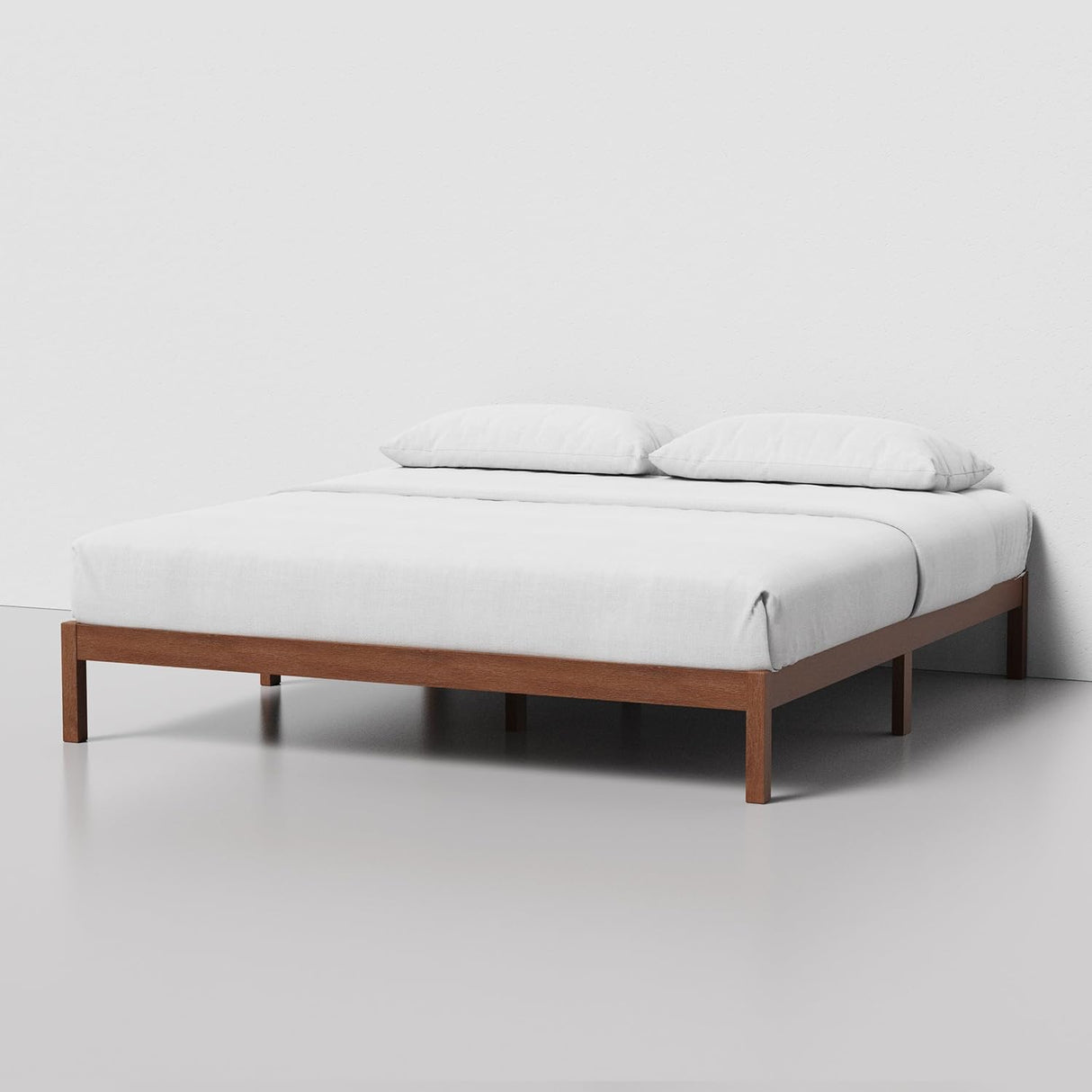 LIFEMENT Classic Wood Platform Bed Frame, Essential, Noise Free, Under Bed Storage, No Box Spring Needed, Easy Assembly (Cherry, King (U.S. Standard)) LIFEMENT