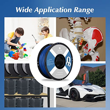 R QIDI TECHNOLOGY PLA Filament 1.75mm, 3D Printer Filament PLA Rapido, Suitable for High Speed Printing, 3D Printing Filament Fit Most FDM 3D Printers, 1 KG Spool (2.2lbs), Blue R QIDI TECHNOLOGY