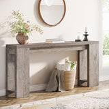 Tribesigns 70.9-Inch Extra Long Console Table, Farmhouse Wood Sofa Table Behind Couch, Narrow Entryway Accent Table for Living Room, Hallway, Entrance, Foyer, Grey Tribesigns