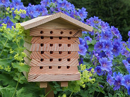 Wildlife World Interactive Wooden Bee House - Pollinator Bee Management System Wildlife World