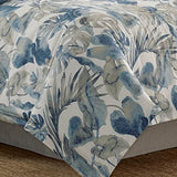 Tommy Bahama - California King Comforter Set, Soft Woven Bedding with Matching Pillowcases & Bed Skirt, Medium Weight for Year Round Comfort, 4 Piece Bed Set (Raw Coast Blue) Tommy Bahama