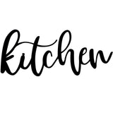 Maxdot Kitchen Metal Cutout Sign Word Wall Decor Farmhouse Kitchen Metal Word Wall Art Sign for Home Dining Room Restaurant,15.7 x 6.7 Inch (Black) Maxdot