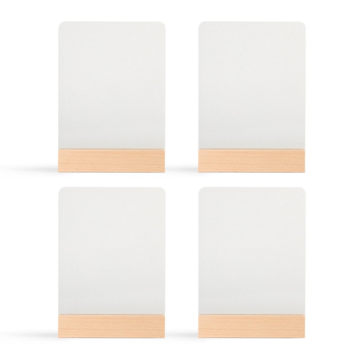 PYD Life 4 Pack Sublimation LED Acrylic Photo Frames Night Lights Glitter Blanks 6" x 8" with Warm Color Light,with Wood Stand for Heat Press Machine Printing PYD Life