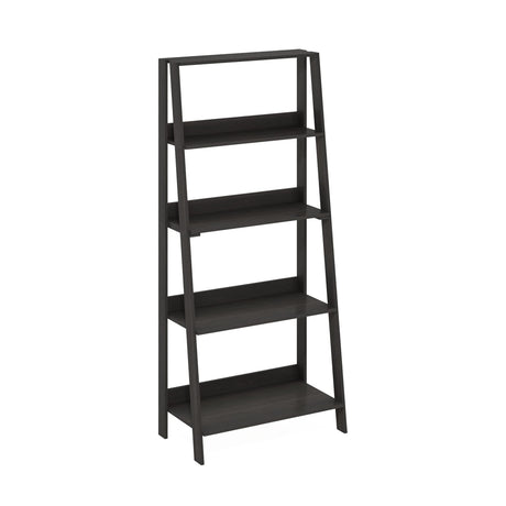 Furinno Ladder Bookcase Display Shelf, 5-Tier, Espresso Furinno