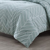 City Scene - King Comforter Set, Soft & Reversible Cotton Bedding for Year Round Comfort, 3 Piece Bed Set with Matching Pillowcases (Ceres Mint) City Scene