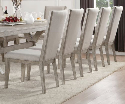 Kitchen Furniture Set 13pc Casual Dining Table Set Include 1 Extendable Dining Table, 10 Side Chairs and 2 Arm Chairs, 12-Person Dining Table Set, Set for 10-12 People Extendable - WoodArtSupply