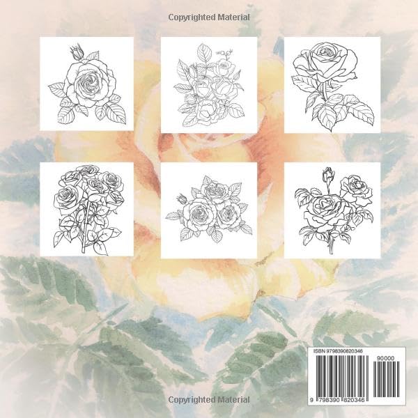 101 Relaxing Roses Coloring Book: A beautiful floral coloring book for adults with many different roses to relieve stress and relax. Majosta