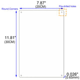 ebamaz Aluminum Metal Signs Sublimation Blanks 8X12X0.026 Inch Nameplates for Heat Transfer Press UV Print 4 Drilled Holes 5PCS (Pearl Silver) 20X30 CM ebamaz