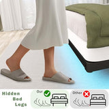 HusDream Floating Bed Frame Queen with Smart LED Lights and Charging Station (10 Inch, Queen) HusDream