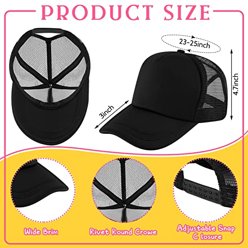 Hercicy 40 Pack Sublimation Blank Trucker Hat Bulk Baseball Cap Adjustable Mesh Unisex Polyester Hat Heat Transfer(Multicolor) Hercicy