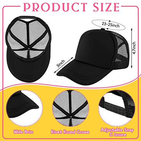 Hercicy 40 Pack Sublimation Blank Trucker Hat Bulk Baseball Cap Adjustable Mesh Unisex Polyester Hat Heat Transfer(Multicolor) Hercicy