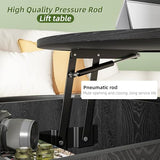 HOJINLINERO Round Lift Top Coffee Table,Coffee Tables Living Room,Black Coffee Table with Storage Hidden Compartment,Wood Farmhouse Coffee Table Decor,Center Table for Living Room,Modern Coffee Table HOJINLINERO