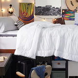 Bedsure Comforter Duvet Insert - Quilted Comforters Twin XL Size, All Season Duvet, GentleSoft Down Alternative Bedding, with 8 Tabs, Gifts for Women/Men, White, Twin XL 92 x 68 Inches Bedsure