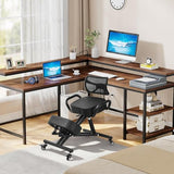 Ergonomic Kneeling Chair Height-Adjustable 32.2-36.2 in Postures Chairs with Lockable Wheels and Armrests Knee Chairs can Hold Up to 220 Lbs Kneeling Ergonomic Chair for Desk Home Meditation,Black Generic