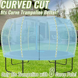 Gardenature 12FT Trampoline Tent for Kids(Tent Only),Fit for 8 Curved Poles Round Trampoline, Trampolien Shade Cover, Trampolien Accessories,Anti-Tear, Blue Gardenature