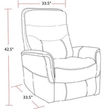 Pemberly Row Traditional Fabric Brown Swivel Glider Recliner (Two Pack) Pemberly Row