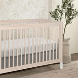 Babyletto Gelato 4-in-1 Convertible Crib with Toddler Bed Conversion in Washed Natural and White, Greenguard Gold Certified babyletto