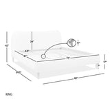 Jennifer Taylor Home Roman Curved Headboard Performance Velvet Upholstered Modern Platform Bed Frame Jennifer Taylor Home