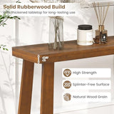 Giantex Narrow Long Console Table, 43" Modern Entryway Table Behind the Couch, Rubberwood Accent Sofa Tables for Living Room, Foyer, Hallway, Bedroom, Entrance (Walnut) Giantex