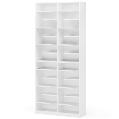 Tribesigns 13-Tier Shoe Storage Cabinet, Tall Wooden Shoe Rack with 26 Cubbies, Freestanding Shoe Storage Organizer for Entryway, Closet, Living Room, White