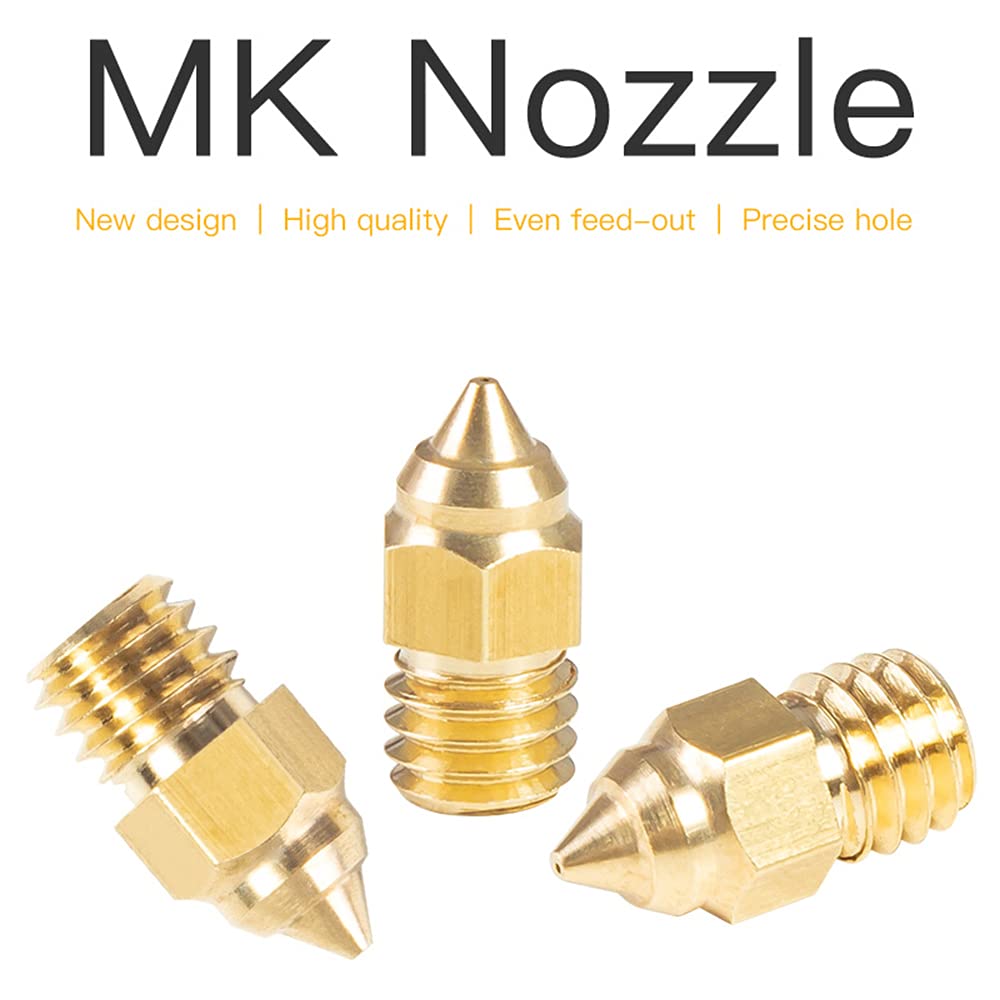 Creality Original 12pcs Ender 3 Series 0.4mm MK Nozzles, for Sprite Extruder Nozzle/Ender 3 S1/Pro/Ender 3/V2/Pro/Max/CR-6 SE/MAX Nozzle, for Ender-3 Serise/Ender-5 Series/Ender 3 Neo Series SQWAN