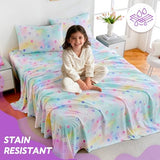 ChicView Twin Sheet Set Kids,3 Pieces Breathable Soft Microfiber Bedsheets for Child Boys Girls, Anti Pilling Deep Pockets Easy Care Bed Sheets, Stars ChicView