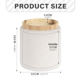 PINPLUS Round Storage Ottoman Boucle Ottoman with Tray, Teddy Velvet Footstool Ottoman Cube for Living Room, Bedroom, Dorm 13.4"x13.4"x15" (White) PINPLUS