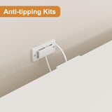 GarveeHome 71 in Farmhouse Bookcase w/Display Rack & Fluted Design, 5 Tier Tall Bookshelf with Wooden Base, Wood Bookshelf Vintage Book Shelf for Office Library (White, 71.5" H x 30.7" W x 11.9" D) GarveeHome