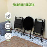 Backyard Expressions 3-Piece Folding Bistro Set – Outdoor Patio Furniture Set with 2 Mesh Chairs & Round Table – Weather-Resistant, Portable & Space-Saving Design for Balcony, Deck, Garden BACKYARD EXPRESSIONS PATIO · HOME · GARDEN