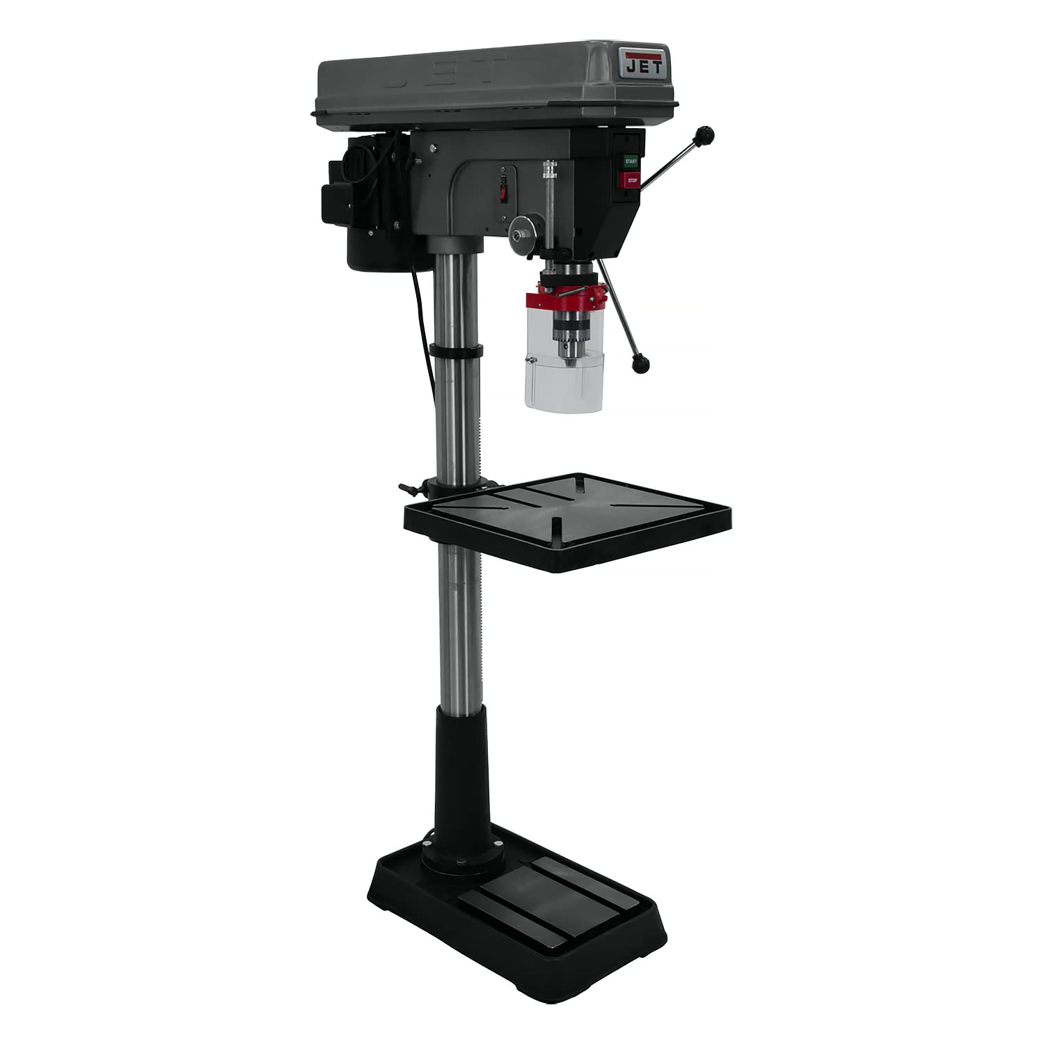 JET 20-Inch Step-Pulley Floor Drill Press, 1-1/2 HP, 1Ph 115/230V (JDP-20MF) - WoodArtSupply