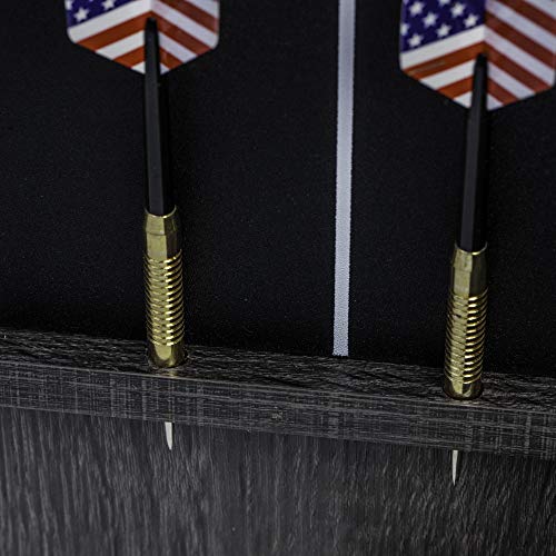 DMI Sports Paris Bristle Dartboard Cabinet Sets - Includes LED Lighting or Electronic Scoring Option, Rustic Grey (D4400W) DMI Sports