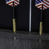 DMI Sports Paris Bristle Dartboard Cabinet Sets - Includes LED Lighting or Electronic Scoring Option, Rustic Grey (D4400W) DMI Sports