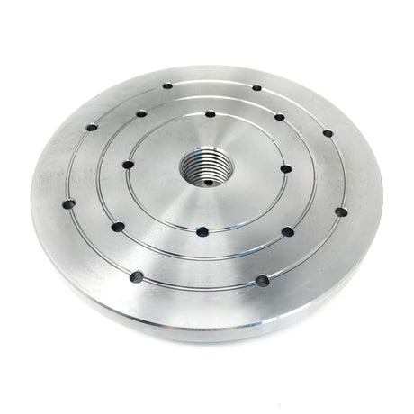 RGWOOD 8" Steel Wood Lathe Face Plate, 1-1/4" x RH 8tpi Threaded with set screws to lock on spindle for reverse turning. RGWOOD