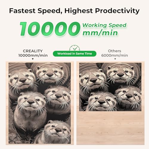 Creality Falcon 5W Laser Engraver Machine, 72w High Precision 0.06mm Laser Cutter and Engraving Machine for Wood Leather Acrylic Glass, 10000mm/min, Offline Usage, Working Area 400 * 415mm CREALITY FALCON