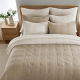 Levtex Home Cloud Waffle King/Cal King Quilt Set (106x92in) and 2 Pillow Shams (36x20) - Box Quilted Waffle Texture - Undyed Cream - Cotton King Size Quilt Bedding Set - Lightweight Soft Pre-Washed Levtex Home