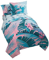 Jay Franco Disney Lilo & Stitch Floral Fun 5 Piece Twin Bed Set - Includes Reversible Comforter & Sheet Set Bedding - Super Soft Fade Resistant Microfiber Jay Franco