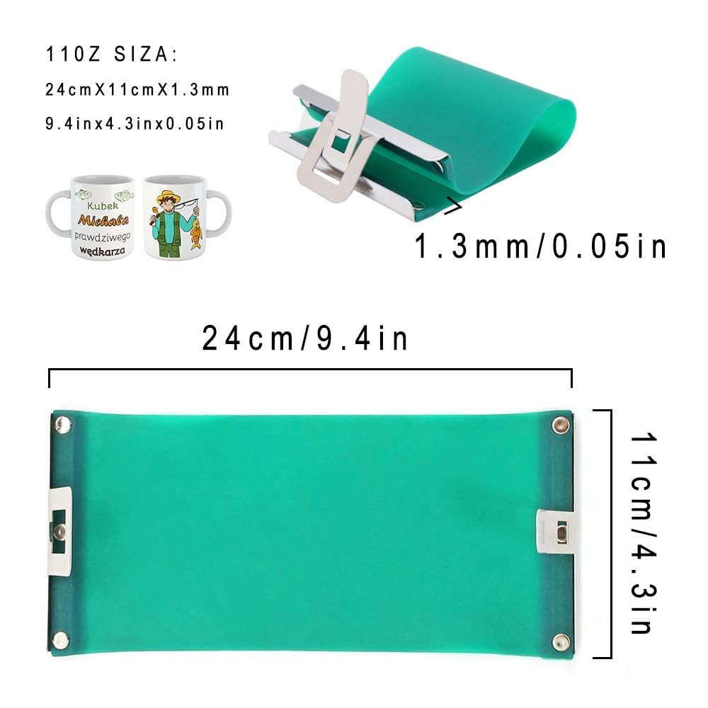 WER 3d Sublimation Silicone Mug Wrap,11oz Cup Clamp Fixture for Transfer Printing Tumblers (3 Pack) WER