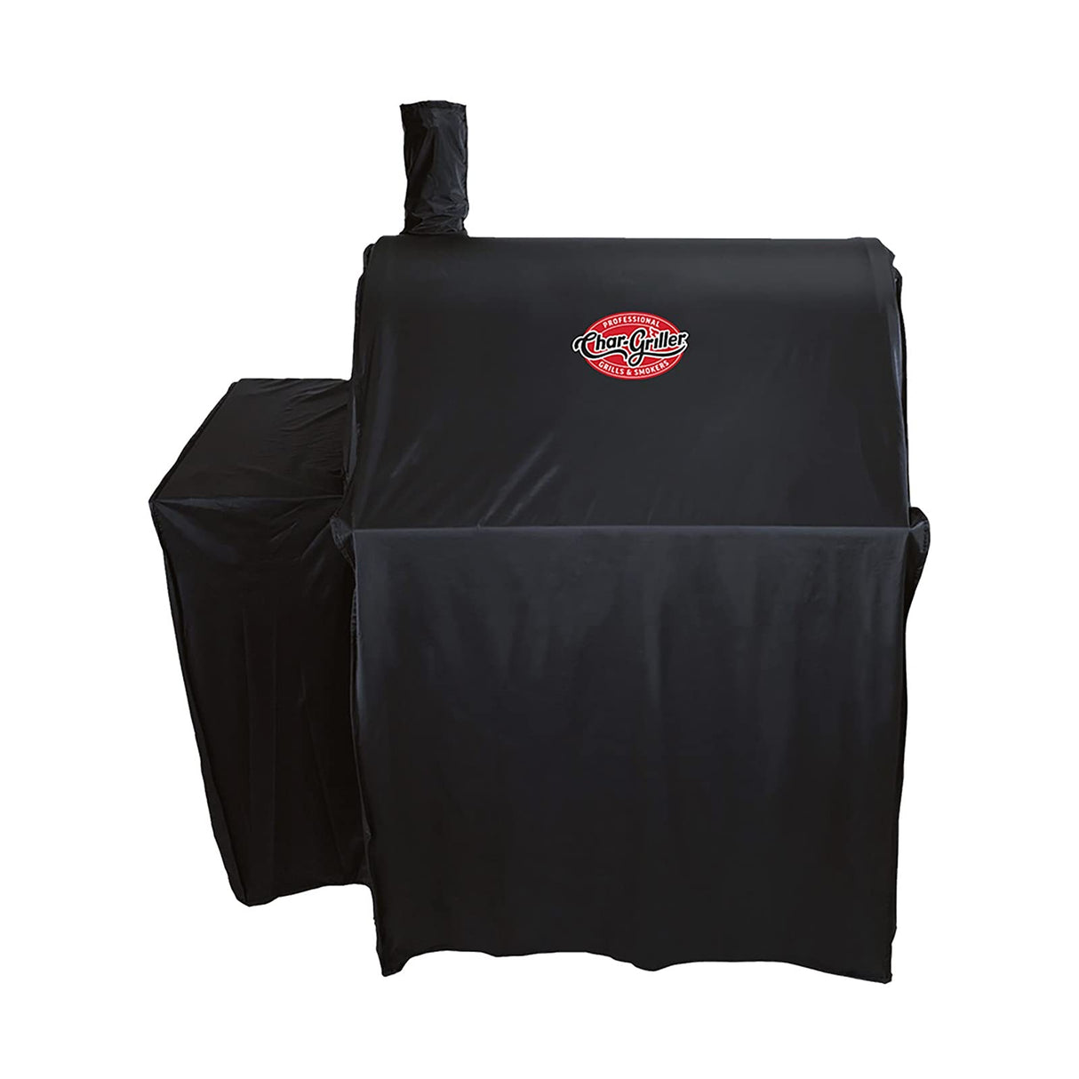Char-Griller® Durable Polyester Grill and Smoker Cover with Waterproof Material, PVC Lining, and Extendable Design in Black, 46"L x 23"W x 48.5"H, Model 5555 Char-Griller