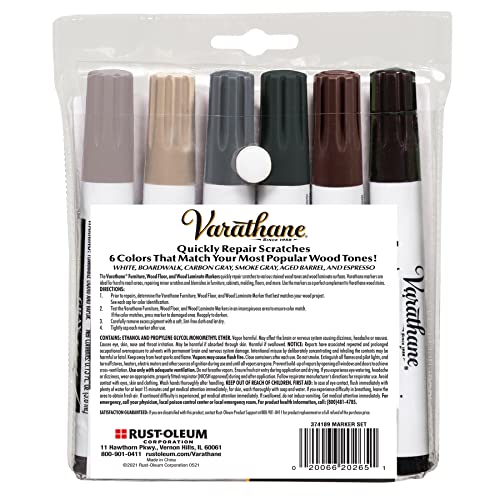 Varathane 374189 Wood Stain Repair Marker Kit, Assorted Cool Tone Varathane