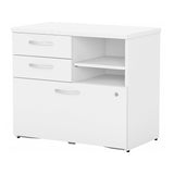 Bush Business Furniture Studio C Office Storage Cabinet with Drawers and Shelves, White (SCF130WHSU) Bush Business Furniture