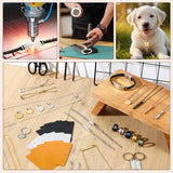 Quelay 47 Pcs Laser Engraving Blanks Jewelry Blanks for Laser Engraving Include Necklace Bracelet Ring Keychain Pendant with Scissors Marking Paper for Gift Making DIY Crafting Supplies Quelay