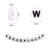1400pcs Letter Beads, 4x7 mm Acrylic Alphabet Beads, Beads for Jewelry and Bracelet Making, in 28 Grid Box (White and Black) Weiyiziens