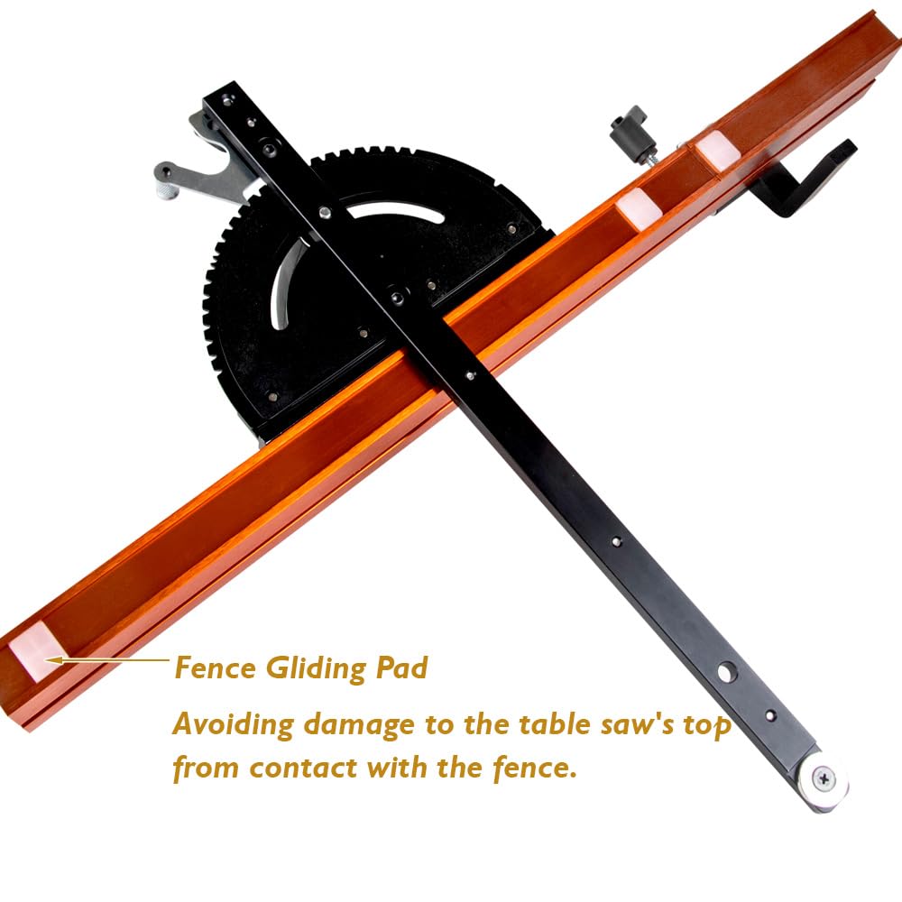 O’SKOOL Miter Gauge Extension Fence System with Standard Slot and Stop Holes,Telescoping Fence and Flip Stop O'SKOOL