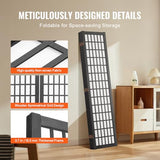VEVOR Room Divider, 6 Panel Japanese Room Divider, Folding Privacy Screen Indoor, Portable Partition Dividers and Decoration Screens, for Room Separation, Home, Office, Restaurant & Bedroom (Black) VEVOR