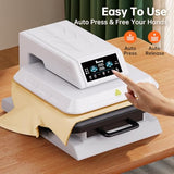 Benazcap Auto Heat Press Machine for T Shirts-Auto-Release 15x15 Heat Press - Rapid Heating, Even Heat Distribution, Ideal for HTV, Sublimation, Heat Transfer Projects Benazcap