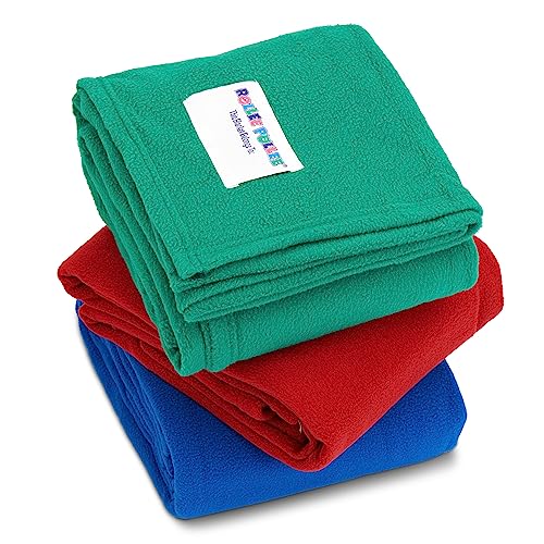 ROLLEE POLLEE Northwest Blue Fleece Sleeping Blanket for Kids - Super Soft Anti-Pill Blanket, Single - Cozy Nap Time Solution for Children Cot, 36" x 48" ROLLEE POLLEE